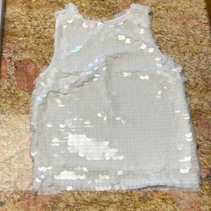 White sequin blouse